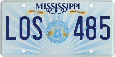MS license plate LOS485