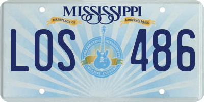 MS license plate LOS486