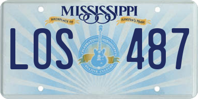MS license plate LOS487