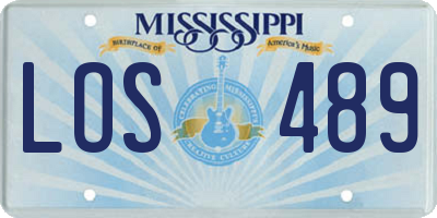 MS license plate LOS489