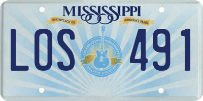 MS license plate LOS491