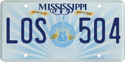 MS license plate LOS504