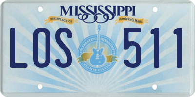 MS license plate LOS511