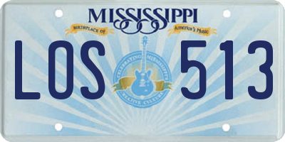 MS license plate LOS513