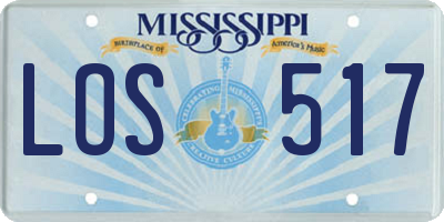 MS license plate LOS517