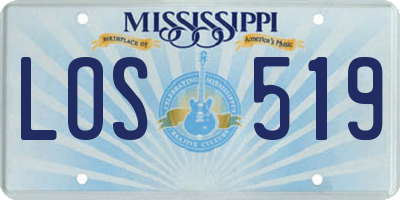 MS license plate LOS519