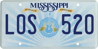 MS license plate LOS520