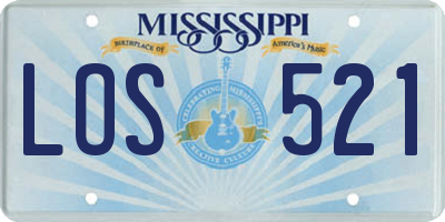 MS license plate LOS521