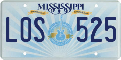 MS license plate LOS525