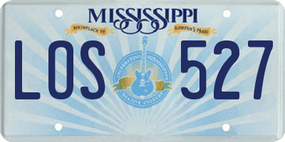 MS license plate LOS527