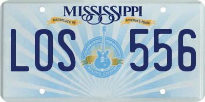 MS license plate LOS556