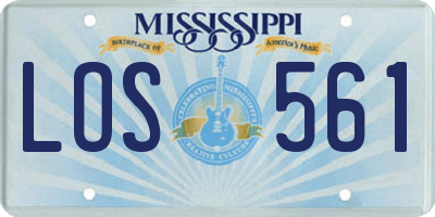MS license plate LOS561