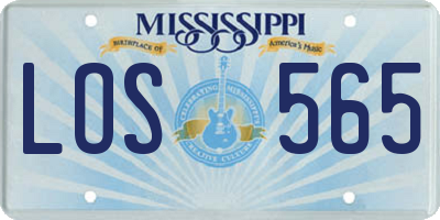 MS license plate LOS565