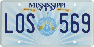 MS license plate LOS569