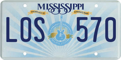 MS license plate LOS570