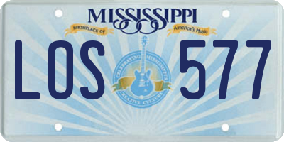 MS license plate LOS577