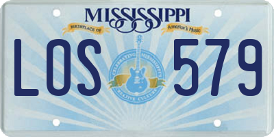 MS license plate LOS579