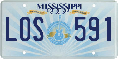 MS license plate LOS591