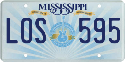 MS license plate LOS595