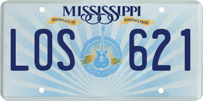MS license plate LOS621