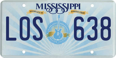 MS license plate LOS638