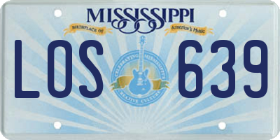 MS license plate LOS639