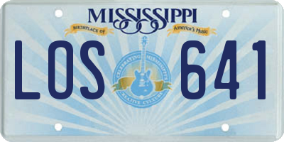 MS license plate LOS641