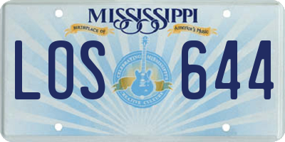 MS license plate LOS644