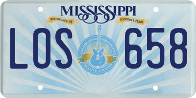 MS license plate LOS658