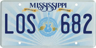 MS license plate LOS682