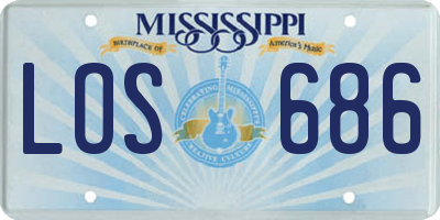 MS license plate LOS686