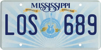 MS license plate LOS689