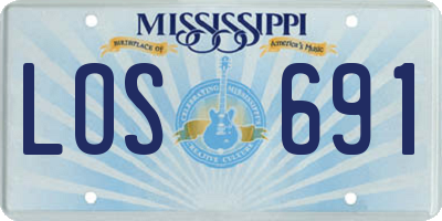 MS license plate LOS691