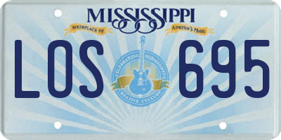 MS license plate LOS695