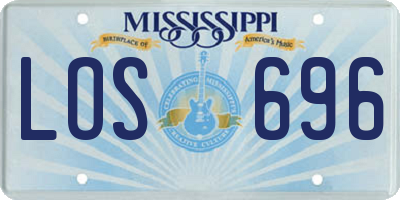 MS license plate LOS696