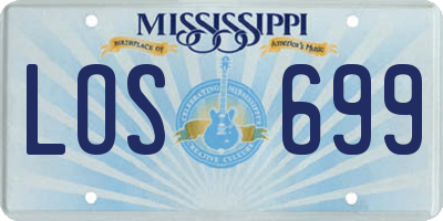 MS license plate LOS699