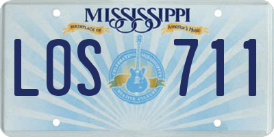 MS license plate LOS711