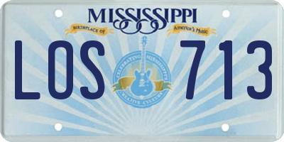 MS license plate LOS713