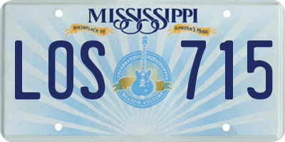 MS license plate LOS715