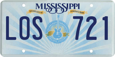 MS license plate LOS721
