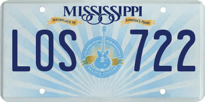 MS license plate LOS722