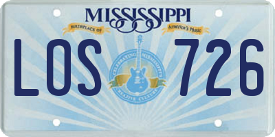 MS license plate LOS726