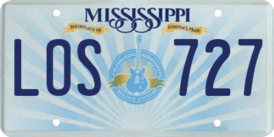 MS license plate LOS727