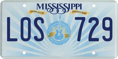 MS license plate LOS729