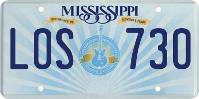 MS license plate LOS730