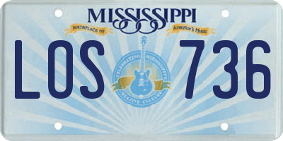 MS license plate LOS736