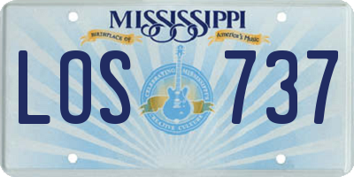 MS license plate LOS737