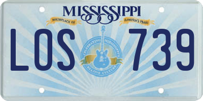 MS license plate LOS739
