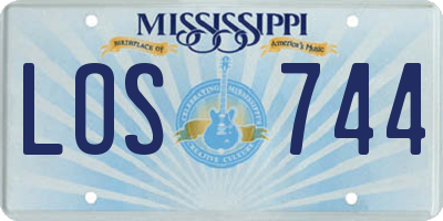 MS license plate LOS744