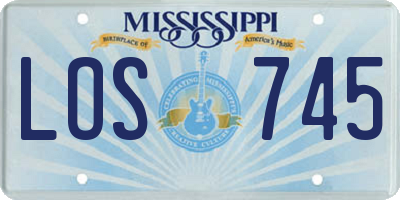 MS license plate LOS745